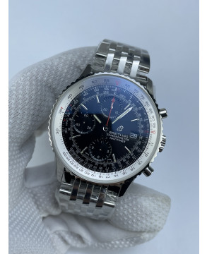 (준비완료/특급배송)NO.2487/ KOR공장 브라이틀링 네비타이머 41MM 블랙 브슬+가죽 A13324121B1A1