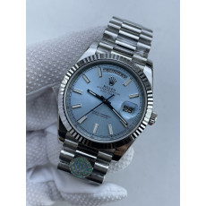 (준비완료/특급배송)NO.3714/QP공장 롤렉스 데이데이트40 텅스텐 아이스블루다이얼